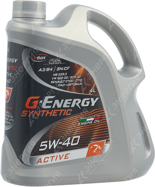 Изображение товара 1 Масло моторное G-Energy Synthetic Active 5W40 4л Синтетическое