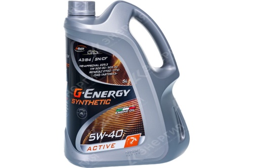 Изображение товара 1 5w40 Масло моторное G-Energy Synthetic Active 5л/4,275кг канистра