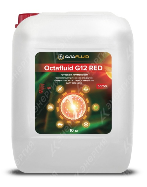 Изображение товара 1 Антифриз Octafluid G12 красный 10кг канистра