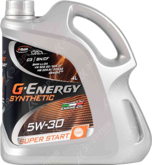 Изображение товара 1 5w30 Масло моторное G-Energy Synth Super Start 4л/3,396кг канистра