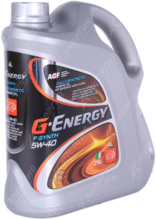 Изображение товара 1 Масло моторное G-Energy F Synth 5W40 4л Синтетическое