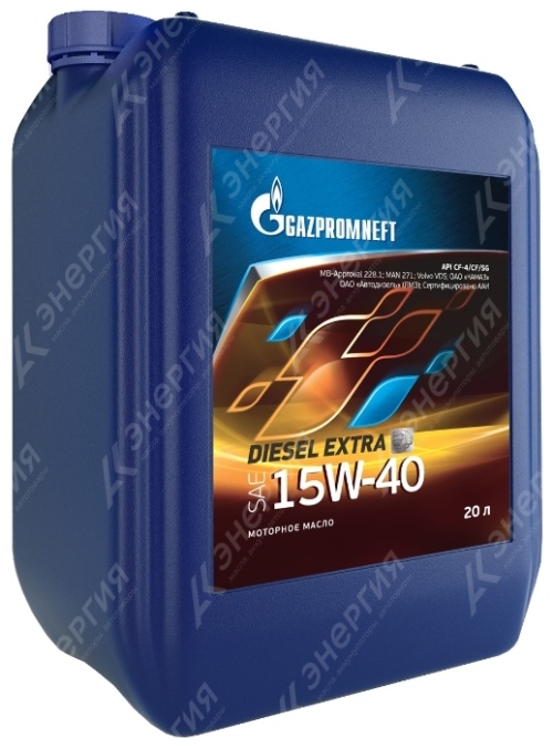 Изображение товара 1 15w40 Масло моторное Gazpromneft Diesel Extra 20л/18,05кг канистра