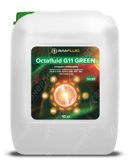 Изображение товара 1 Антифриз Octafluid G11 зеленый 10кг канистра