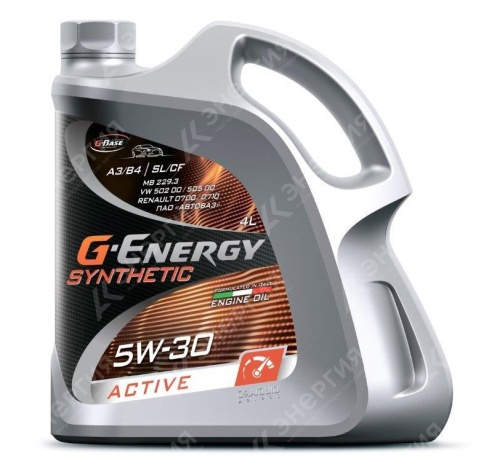 Изображение товара 1 5w30 Масло моторное G-Energy Synthetic Active 4л/3,416кг канистра