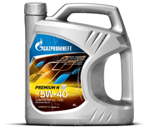 Изображение товара 1 5w40 Масло моторное Gazpromneft Premium N 4л/3,427кг канистра