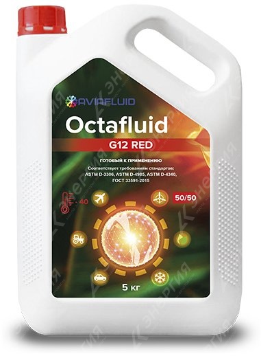 Изображение товара 1 Антифриз Octafluid G12 красный 5кг канистра