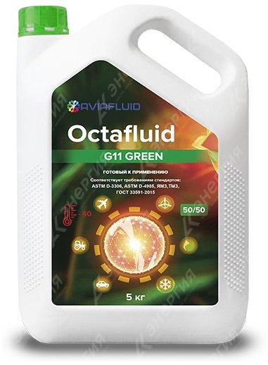 Изображение товара 1 Антифриз Octafluid G11 зеленый 5кг канистра